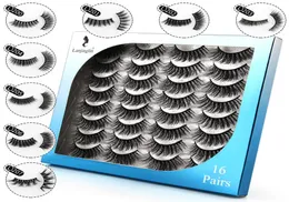 3D Mink False Eyelashes بالكامل Wispies Long Wispies Fluffy Eyelash Full Strips Lashes Extension Makeup Tool 16 Pairs Boxed8715518