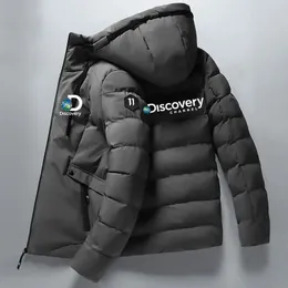 Piumini da uomo Parka da uomo spessi Parka caldi Giubbotti invernali Capispalla casual Cappotti Discovery channel Giacca imbottita in cotone frangivento maschile 231024