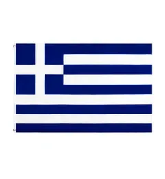 Greckie flagi narodowe duże 3x5 stóp stóp Grecja Baner flagi 90150 cm poliester z mosiężnymi przelotkami domowy ogrodowy dekoracje na ścianie 9262563