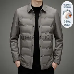 Masculino de Parkas de Parkas Top 90% Duck Branco Down Down Business Casual Casual Jackets 2023 Novos chegados moda Moda curta leve Men Shirt Collar Down Co J231024