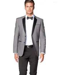 Herrdräkter Slim Fit 2 Piece Dress Prom Groom Tuxedos Jacket and Pants Set