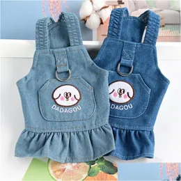 Dog Apparel Dog Apparel Summer Dress Denim Jeans Skirt Cat Chihuahua Puppy Costume Yorkie Pomeranian Shih Tzu Maltese Small Clothes Pe Otahe