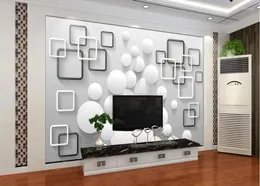 Bakgrundsbilder heminredning vägg väggmålning PO WALLPAP Modern minimalistisk rundlåda 3D stereoskopisk