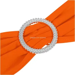 SASHES SPANDEX CHAIR Bands for Wedding Party Banquet Christmas Thanksgiving Baby Shower Event Decorations Orange Drop Delivery Am2my