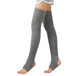 Chaussettes longues sans pieds pour femmes et filles, 1 paire, bas de Ballet de danse d'hiver et d'automne