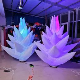 wholesale 2m/2.5m/3m H Beautiful Inflatable Flame with LED lights Model Lotus Flame with Electric Blower for Event/Promotion/Activities Decoration