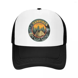 Ball Caps Camping Travel Sublimation Baseball Cap Sports Women Men's Adjustable Mountain Campfire Trucker Hat Autumn Snapback