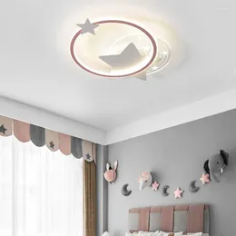 Pendant Lamps Star Children Lamp Bedroom Boy Girl Creative Personality Ceiling Eye Protection Moon Room Decorative Led