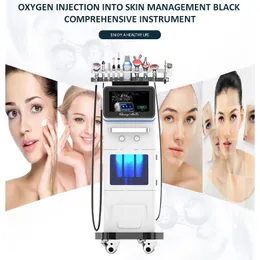 Vertikal syresjethud Revitalisering 10 I 1 Maskin RF rynka Rinka Bubble Pen Acne Behandling Ultraljud Face Modellering Microdermabrasion Device