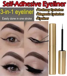 1pc Self -Selpive Eyeliner su geçirmez doğal kalıcı makyaj göz kalemi kalemi siyah göz astar kalem mum boya göz işaretleme kalemi makyajı2181145