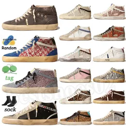 2023 Designer classico Nuove scarpe casual fanno vecchio sporco Oro Super Star gooseity Marchio italiano Scarpe Super Dirty Star Luxury sporche paillettes bianche scarpe da ginnastica alte