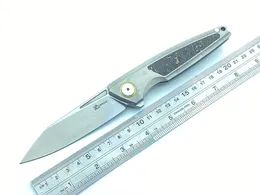 YANGGE складной нож для кемпинга на открытом воздухе, 8,46 дюйма, лезвие M390, TC4, ручка из титана/углеродного волокна, инструмент EDC YG001-CF