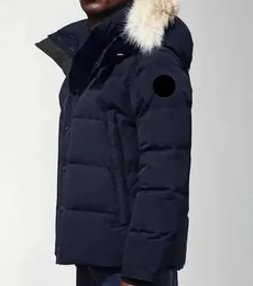 Kanada Puffer Ceketler Erkekler Tasarımcı Gerçek Çakal Kürk Açık Wyndham Windbreaker Jassen Outerwear Hooded Fourrure Manteau Aşağı Ceket Ceket V23