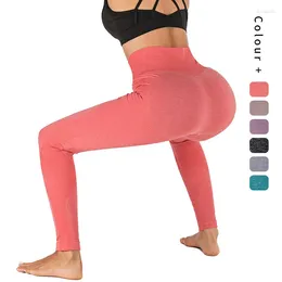 Legginsy dla kobiet Rosevans Wysoka elastyczna solidna joga Kobiety Łucznik ciasne spodnie push up fitness trening treningowy mujer bieganie