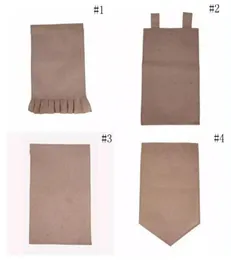 Burlap Garden Flag 3146cm Jute Ruffles Diy Linen Yard Hange Houng House Decoration Portable Banner 4 Styles7916377