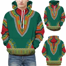 Anpassade hoodies tröjor herr hoodie grön afrikansk traditionell unisex casual sport tröja