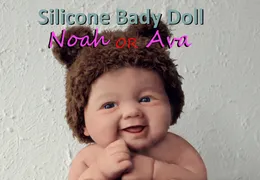 Dolls 7 "Boy micro preemie كامل الجسم Silicone ابتسامة طفل دمية" نوح "LifeLike Mini Reborn Worn