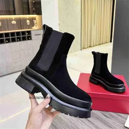 Flat Martin Warm valentinolies Heel Knight Fashion Leather Wool Winter Design Wedding Party Casual Boots Shoes 01-010 2P9L Women High