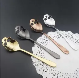 High-end Sugar Skull Tea Spoon Suck Stainless Coffee Spoons Dessert Spoon Ice Cream Tableware Colher Kitchen Accessories 100PCS