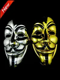 Gold Silver V Mask Masquerade S for Vendetta Anonymous Valentine Ball Party Decoration Full Face Halloween Scary DBC VT0770781436