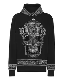 Plein Bear Brand Mens Hoodie Sweatshirt Paisley Strass Hip-hop Loose Characteristic Personality Pp Skull Pullover Rhinestone Luxury Hoodie 1588