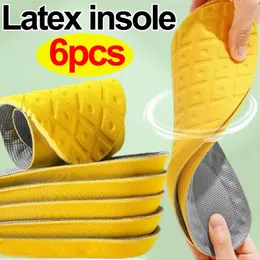 Sko delar tillbehör 6pcs3pairs latex minnes skum insulor för kvinnor män mjuka fotstöd kuddar andningsbara sport Intersula fötter vård insatt kudde 231024