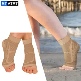 Suporte para tornozelo 1 par de manga de compressão para tornozelo – alivia a dor nas articulações da tendinite de Aquiles. Meia para fascite plantar com suporte para arco do pé 231024