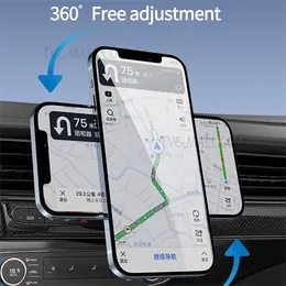 C16 15W Magnetic Wireless Charger Car Air Vent Mount Phone Fast Charging Stand for iPhone 13/12 Series