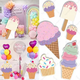 Andere Event-Party-Zubehör, 24/36 Zoll Eiscreme-Kt-Brett, Macaron, Sommer, Kindergeburtstag, Babyparty, Party-Hintergrund, Po-Requisiten, Pappausschnitt-Dekoration 231023