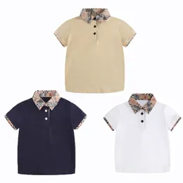 Crianças Designer Bebê Polo T-shirt Xadrez Roupas Crianças Meninos Meninas Moletons Roupas