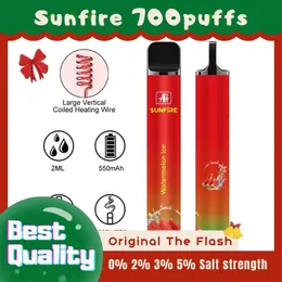 100% Newst Hot Sell Authentic Sunfire Bar 700 Puffs Ondayable Vape Pen 320 MAH Решай