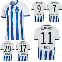 23 24 Club Team Soccer BSC Hertha Berlin Jerseys 25 TABAKOVIC 11 REESE 9 PREVLJAK 22 WINKLER 27 DARDAI 37 LEISTNER 31 DARDAI 20 KEMPF 19 DUDZIAK Kits de camisa de futebol