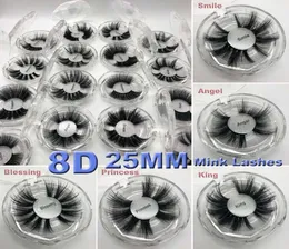 2019 16 Styles 5d Mink Hair 25mm رموش زائفة سميكة طويلة الفوضى كروس الرموش امتداد الأدوات مكياج العين 4785215