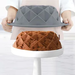 Moldes de cozimento Forma de bolo de silicone com quadro reforçado de metal Whirlwind Nest Shaped Bandeja Fluting Pão Molde