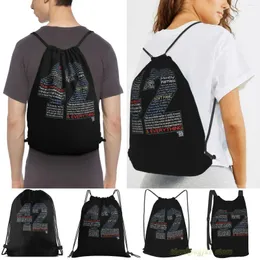 Sacos de compras Guia de mochileiros 42 citações Homens Outdoor Travel Gym Bag Impermeável Cordão Mochila Mulheres Fitness Natação