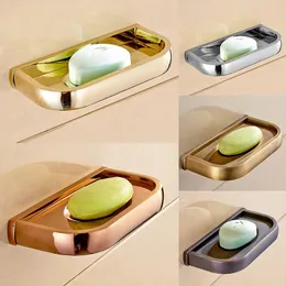 Soap Dishes Wall Mounted Soap Dish Holder Solid Brass Soap Dispenser Copper Chrome/Gold/Rose Golden/Antique/ Black Bathroom Accessories 231024