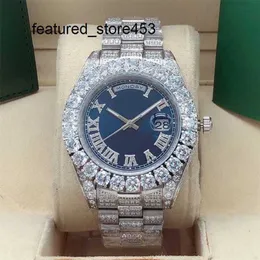 Часы VVS Diamond Watch Iced Out с бриллиантами, высококачественный механизм 40 мм