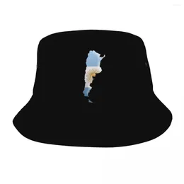 Berets Women Bucket Hat Argentina Flag Sun Summer Beach wakacje na wydanie na nakrycia głowy lekkie na świeżym powietrzu.