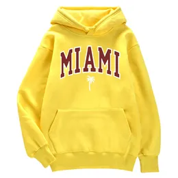 Men's Hoodies Sweatshirts Miami Florida U.S.A Print Sweatshirts Man Harajuku Solid Clothes Plus Size Loose Long Sleeve Ulzzang Tight Shoulder Drop Hoodies 231021