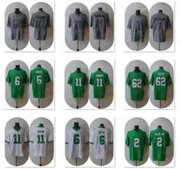 Dhgate Customized Football Jerseys Kelly Green Hurts Smith Sanders Slay Jr Kelce Dawkins Brown Cunningham Graham Vick Yakuda Store Stitched Gray Atmosphere Jersey