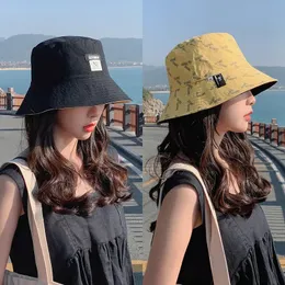 Chapéus de aba larga Chapéus de verão versão coreana do chapéu de pescador da moda feminino protetor solar proteção UV chapéu de sol japonês all-match chapéu de sol de dupla face 231023