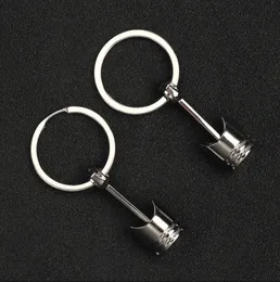 Presente criativo carro pistão modelo metal chaveiro chaveiro pistão