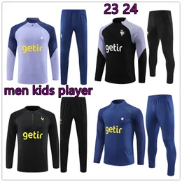 2023 2024 Nowy gracz Spurs Man and Kids Half Pull Tracksuit Soccer Training Suit 23 24 24 Kane Tracksuit Football Sportswear