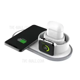 3 In 1 10W Hızlı Şarj Kablosuz Şarj Cihazı Şarj Pad İstasyonu Apple Watch AirPods İPhone 13 12 Pro Max