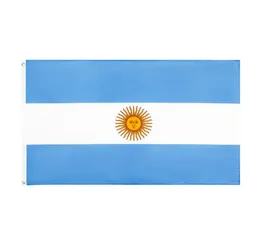 Argentina Flag Direct Factory hela 3x5fts 90x150cm Polyesterbanner för inomhusdekoration1535240