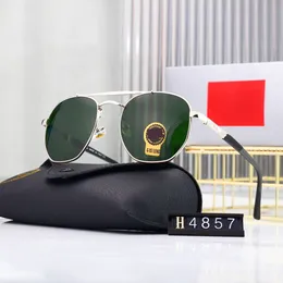 トップラグジュアリーサングラスポラロイドレンズデザイナー女性の男性Sゴーグル女性用シニアアイウェア眼鏡フレームヴィンテージメタルサングラス付きOS4857