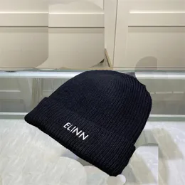 Örme Mektup Nakış Beanie Kadınlar Tasarımcı Sol Sıcak Beanies Street Yumuşak Erkek Kapakları