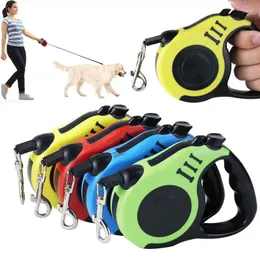 Dog Apparel Leash 3m 5m Durable Automatic Retractable Nylon Cat Lead Extension Puppy Walking Running Roulette For
