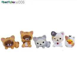 Inne zabawki 1/5pc/set piękny kot rilakkuma cosplay mini cat pvc figurki akcji zabawki mchu bonsai małe zwierzęta krajobrazowe dekoracja modelu TOL231024