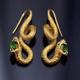Hoop Huggie Crystal Snake Stud örhängen Gyllene modeörhängen för kvinnor Cubic Zirconia Snake örhängen Trendiga smycken gåvor 231023